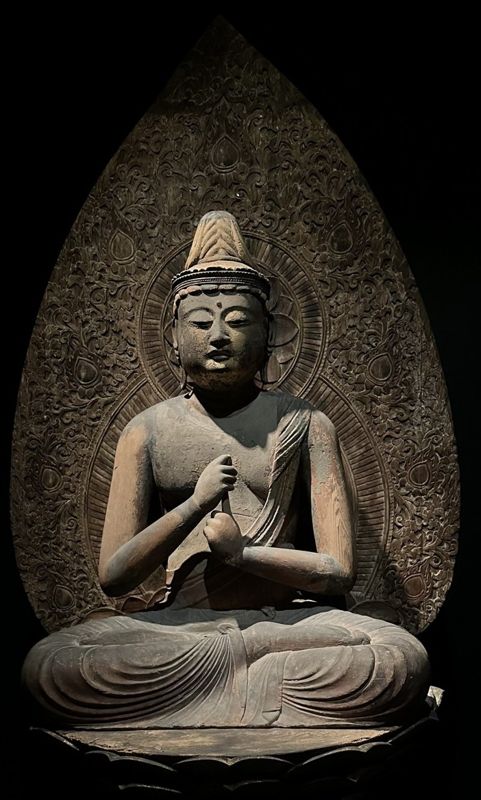 Dainichi, the Cosmic Buddha (Mahavairocana). Japan, Heian period (794–1185), 12th century. Wood with lacquer and gold leaf.