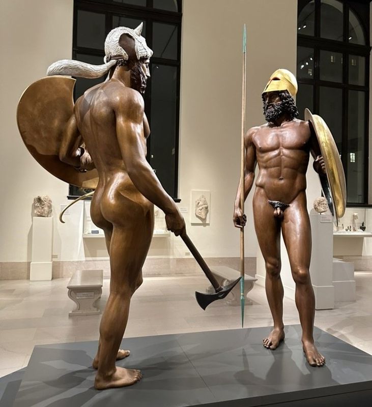 The Riace warriors, reconstructed in colour.
